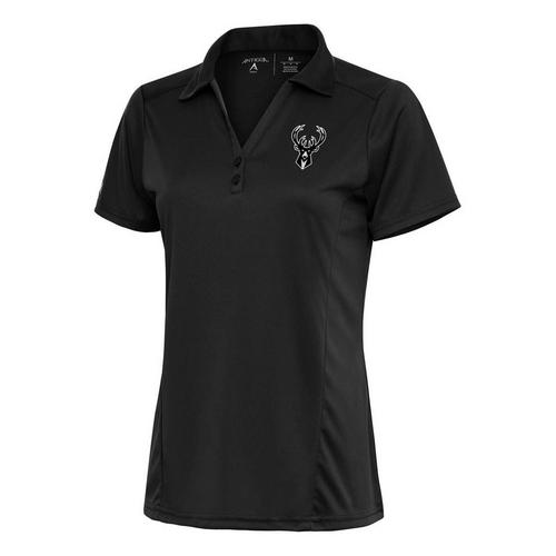 Antigua Women's Milwaukee Bucks Brushed Metallic Tribute Polo - Primary Image
