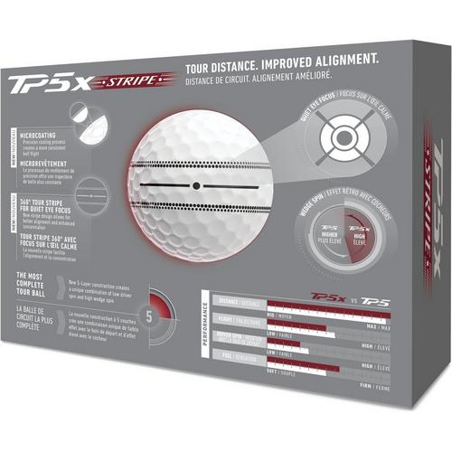 TaylorMade TP5x Stripe Golf Balls - Primary Image