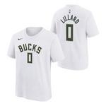 Genuine Stuff Kids' Milwaukee Bucks Damian Lillard #0 Icon T-Shirt - Thumbnail 1 of 4