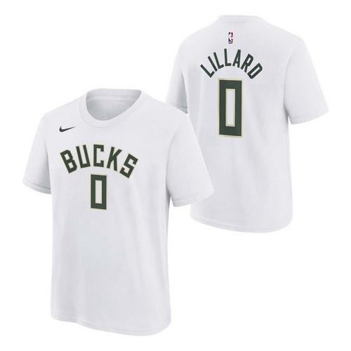 Genuine Stuff Kids' Milwaukee Bucks Damian Lillard #0 Icon T-Shirt - Primary Image