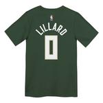Genuine Stuff Kids' Milwaukee Bucks Damian Lillard #0 Icon T-Shirt - Thumbnail 3 of 4