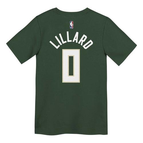Genuine Stuff Kids' Milwaukee Bucks Damian Lillard #0 Icon T-Shirt - Primary Image