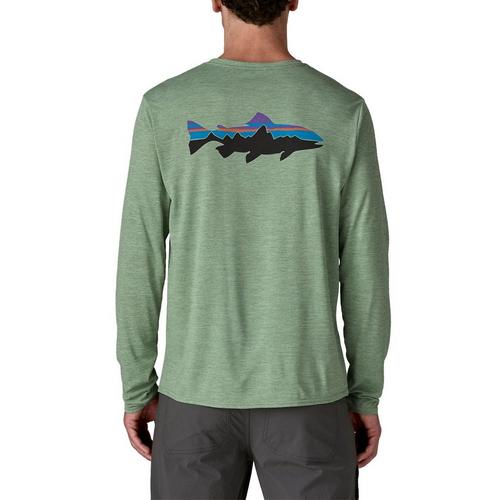 Men's Patagonia Cap Cool Daily Graphic Waters Long Sleeve T-Shirt - Primary Image