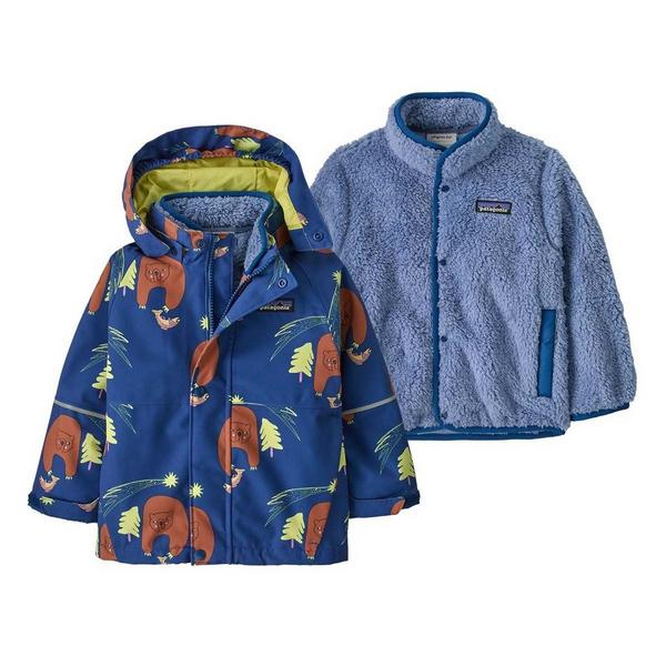 Patagonia All Seasons 3-in-1 Jacket Baby 6/12 mo. Beary Fun/Clement Blue