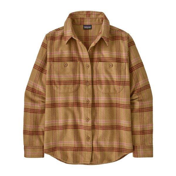 Women's Patagonia Fjord Long Sleeve Flannel Medium Nest Brown
