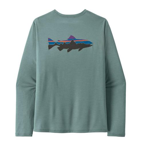 Men's Patagonia Cap Cool Daily Fitz Roy Trout Long Sleeve T-Shirt - Primary Image