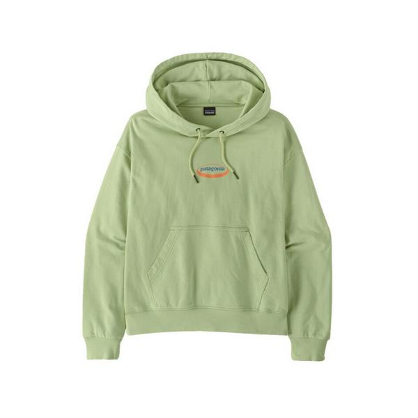 Women's Patagonia 95 Oval Logo Daily Hoodie 2XLarge Lichen Green