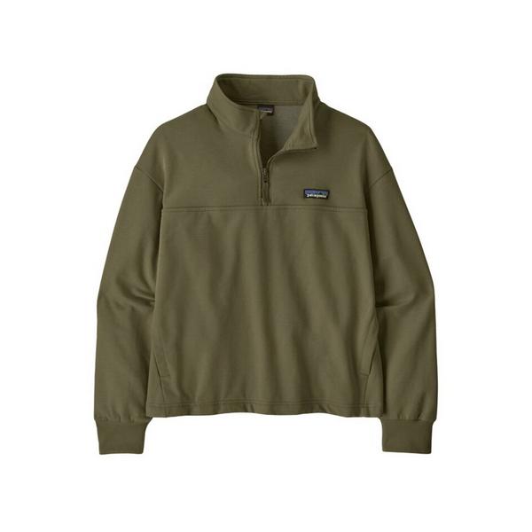 Women's Patagonia Ahnya 1/4 Zip Pullover Medium Basin Green