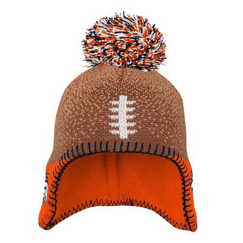 Genuine Stuff Kids' Denver Broncos Football Head Knit Beanie - Primary Image