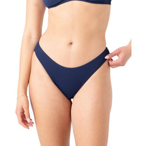 Women's Roxy Rib Love Scoop Cheeky Swim Bottoms - Primary Image