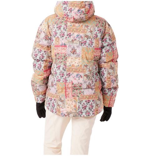 Women's Roxy Alofted Quilted Print Hooded Puffer Jacket - Primary Image