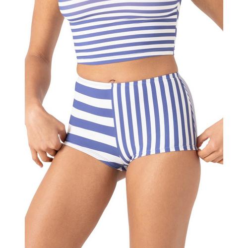 Women's Roxy Stripe Out Cheeky Swim Shorts - Primary Image