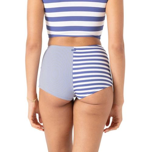 Women's Roxy Stripe Out Cheeky Swim Shorts - Primary Image