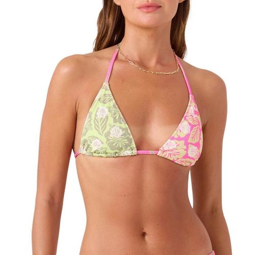 Women's Roxy Stay Wild Tiki Triangle Swim Bikini Top - Primary Image