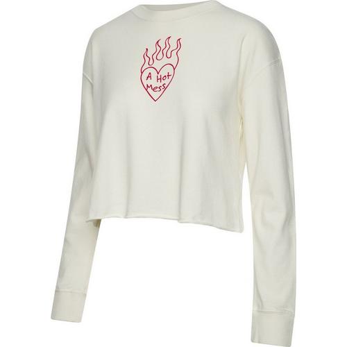 Women's Junk Food A Hot Mess Long Sleeve T-Shirt - Primary Image