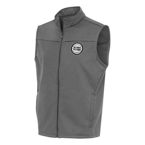 Antigua Men's Detroit Pistons Chest Logo Links Golf Vest - Primary Image