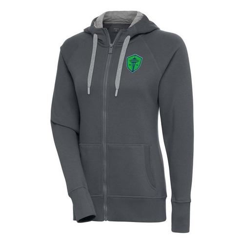 Antigua Women's MLS Seattle Sounders FC Chest Logo Victory Full Zip Hoodie - Primary Image