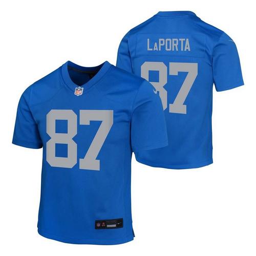 Nike Kids' Detroit Lions Sam LaPorta #87 Alternate Blue Jersey - Primary Image