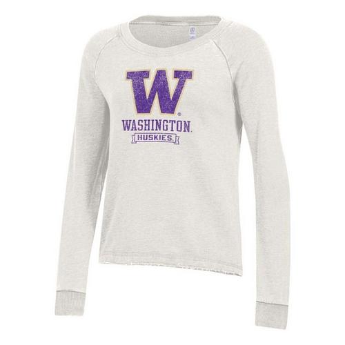 Alternative Apparel Women's Washington Huskies Lazy Day Crew - Primary Image