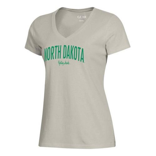 Gear For Sports Women's North Dakota Fighting Hawks Gear Big Cotton Mia Soft Tee T-Shirt - Primary Image