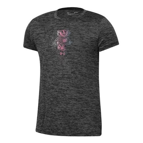 Under Armour Girls' Wisconsin Badgers Berry T-Shirt - Primary Image