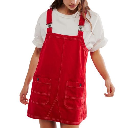 Women's Free People Overall Smock Square Neck Shift Dress - Primary Image