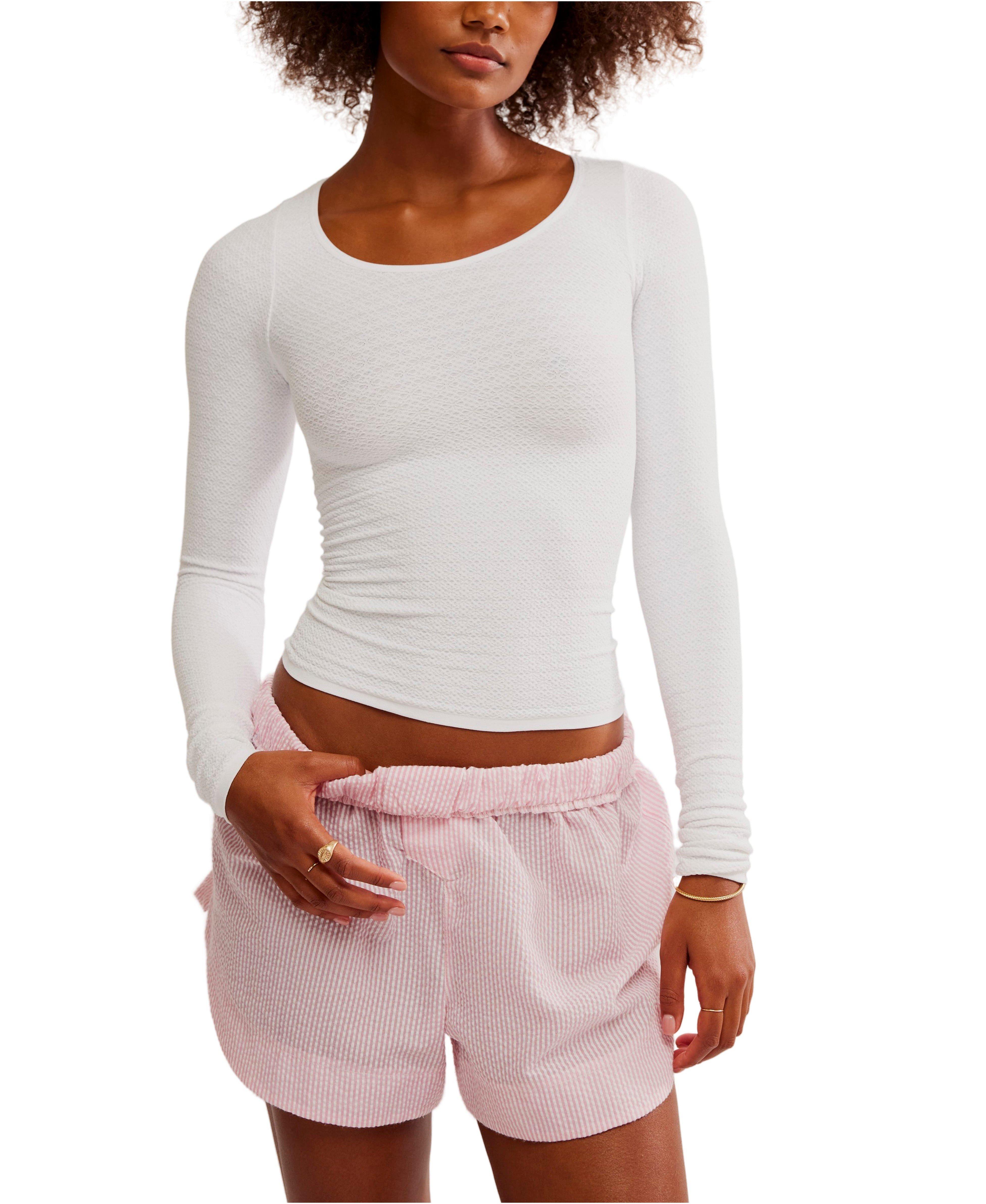 Women's Free People Love Letter Long Sleeve Scoop Neck Shirt