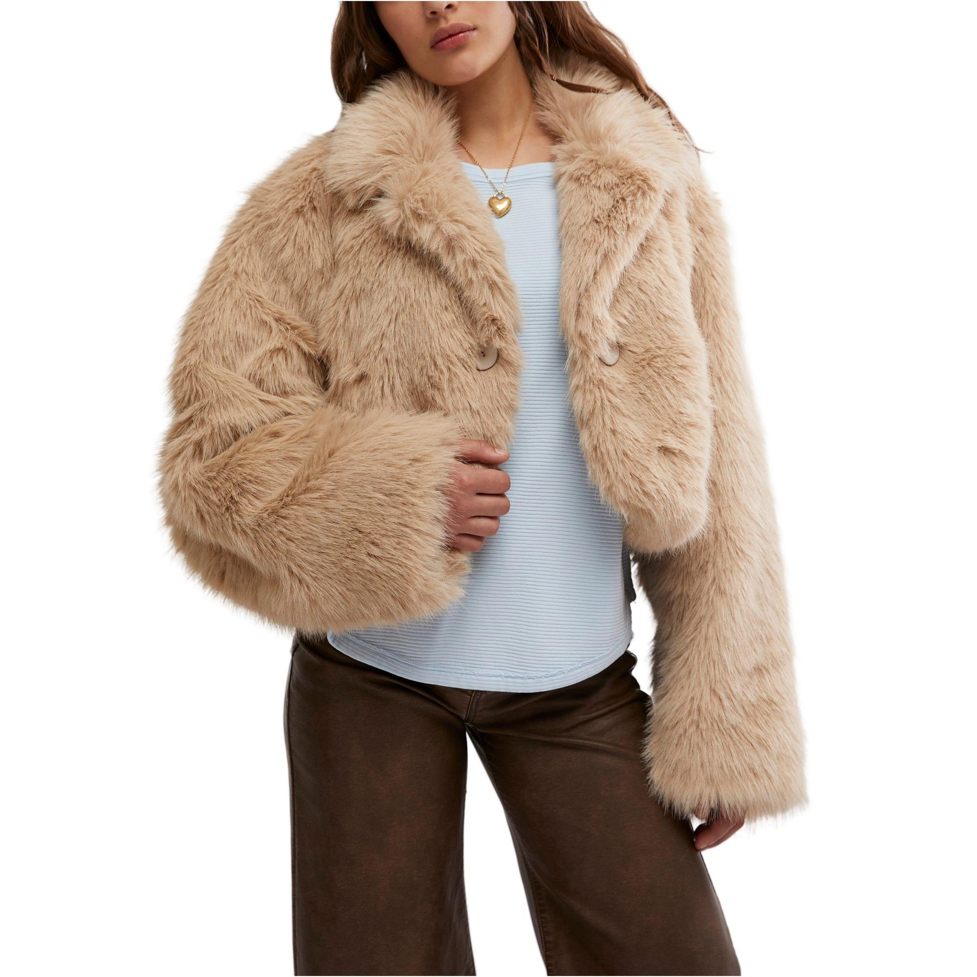 Women's Free People Paris Faux Fur Cropped Jacket