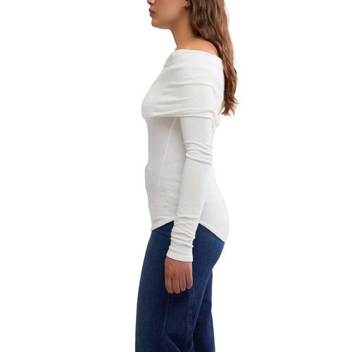 Women's Free People Iris Layering Long Sleeve Off the Shoulder Shirt - Primary Image