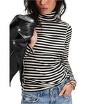 Women's Free People We The Free Good Good Stripe Long Sleeve Turtleneck Shirt - Thumbnail 1 of 4