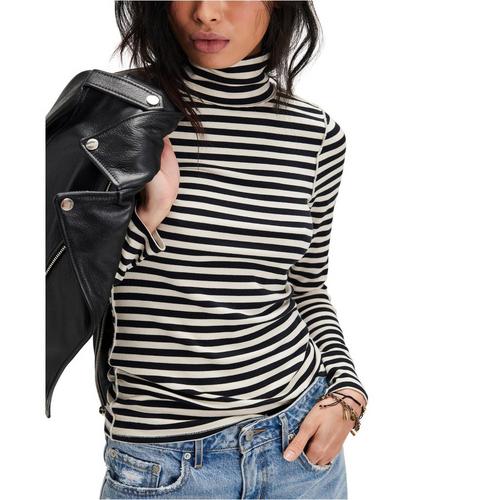 Women's Free People We The Free Good Good Stripe Long Sleeve Turtleneck Shirt - Primary Image