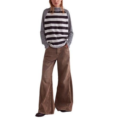 Women's Free People Punk Playful Long Sleeve Mock Neck Shirt - Primary Image