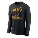 Nike Iowa Hawkeyes Baseball Icon Long Sleeve T-Shirt - Thumbnail 1 of 2