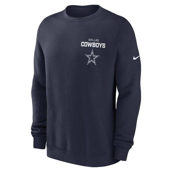 Dallas Cowboys Nike Club Logo Crewneck Large Navy
