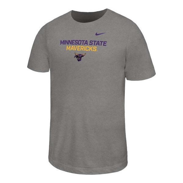 Minnesota State Mavericks Nike Team Legend Kids' T-Shirt Medium Heather Grey