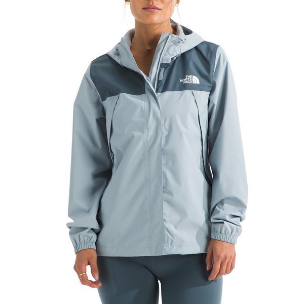 Women's The North Face Antora Long Rain Jacket XLarge Frost Grey/Granite Grey