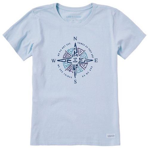 Women's Life is Good Tribal Compass T-Shirt - Primary Image