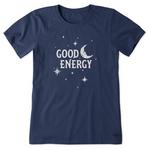 Women's Life is Good Wordsmith Good Energy Moon & Stars T-Shirt - Thumbnail 1 of 2