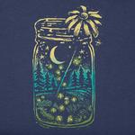 Women's Life is Good Firefly Moon Jar V-Neck T-Shirt - Thumbnail 2 of 2