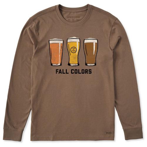 Men's Life is Good Fall Colors Beer Long Sleeve T-Shirt - Primary Image