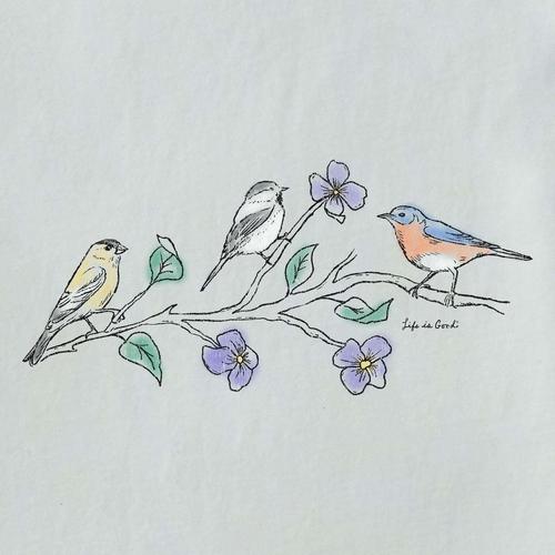 Women's Life is Good Three Birds V-Neck T-Shirt - Primary Image