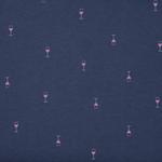 Women's Life is Good Wine Glass Pattern V-Neck T-Shirt - Thumbnail 4 of 4