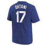 Nike Kids' Los Angeles Dodgers Shohei Ohtani #17 Home Name & Number T-Shirt - Thumbnail 1 of 3