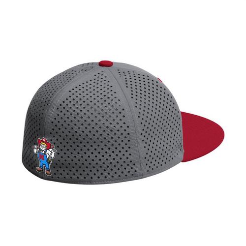 adidas Nebraska Cornhuskers Grey Replica Baseball Fitted Hat - Primary Image