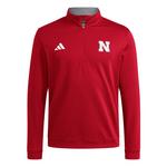 adidas Nebraska Cornhuskers Golf Logo Long Sleeve 1/4 Zip - Thumbnail 1 of 2