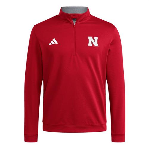 adidas Nebraska Cornhuskers Golf Logo Long Sleeve 1/4 Zip - Primary Image