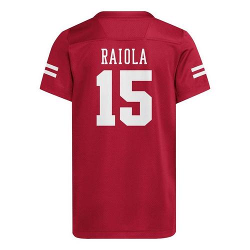 adidas Kids' Nebraska Cornhuskers Dylan Raiola #15 Replica Football Jersey - Primary Image