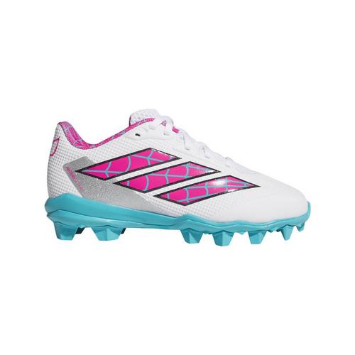 adidas Kids' Marvel Adizero Impact 2.0 MD Ghost Spider Softball Cleats, Size 2.5, White/Pink