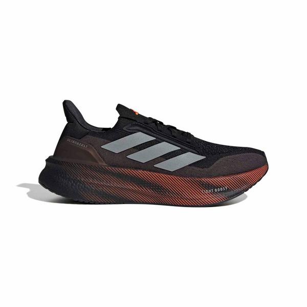 Men's adidas Ultraboost 5X Running Shoes 8 Regular Core Black/Silver Met/Lucid Orange