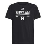 adidas Kids' Nebraska Cornhuskers Blackout T-Shirt - Thumbnail 1 of 2